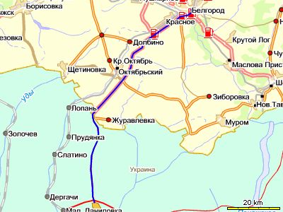 Нехотеевка белгородская область на карте показать